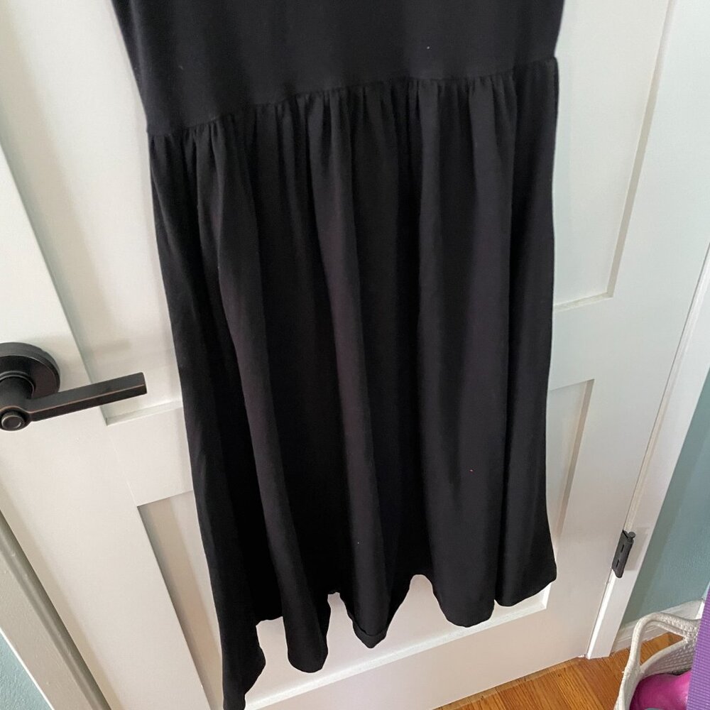 ASOS Black Casual Balletcore Cotton Dress with Low Back - Picture 4 of 8